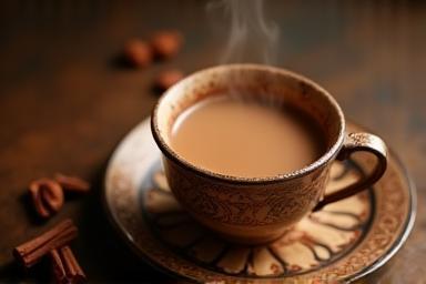 Steaming cup of Masala Chai